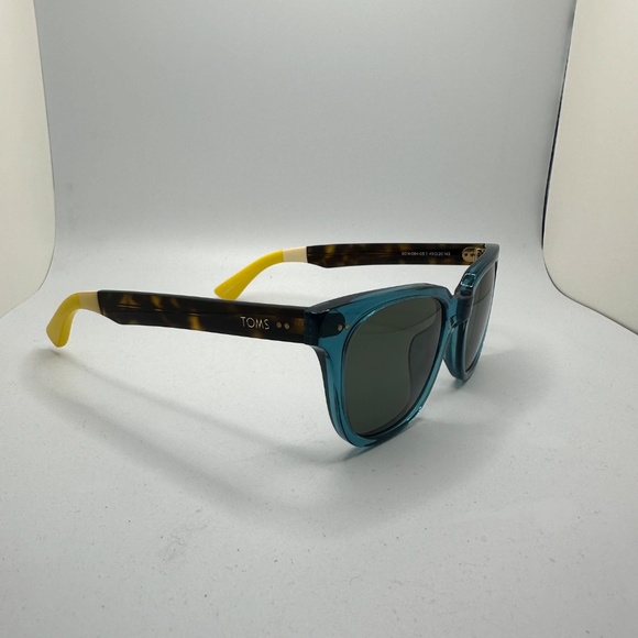 NWOT TOMS Sunglasses - Memphis in Crystal Blue / Brown Tortoise - Picture 2 of 2